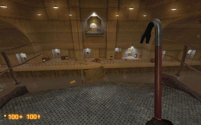 Przejdź przez tunel - będziesz mógł zeskoczyć na dół w jednym z dwóch miejsc - Unforeseen Consequences - Windą w dół | Unforeseen Consequences - Black Mesa - poradnik do gry