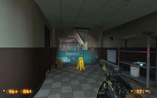 Dalsza droga wiedzie przez długi korytarz, ale chwili obecnej nie będziesz w stanie go przebyć - Office Complex - W poszukiwaniu wsparcia | Office Complex | Black Mesa - Black Mesa - poradnik do gry