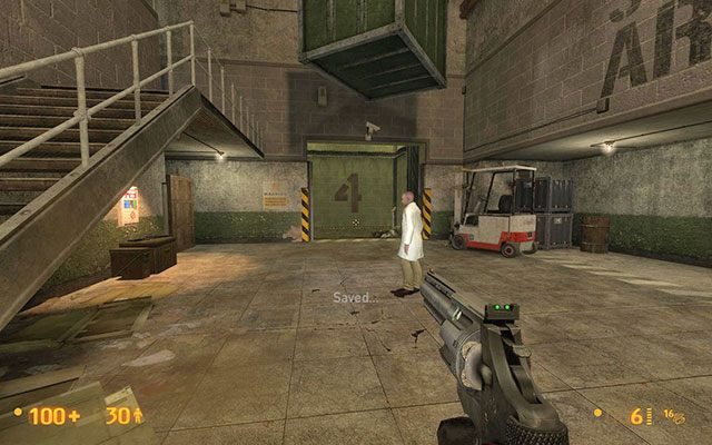 Gdy załatwisz żołnierza zejdź po schodach na dół - Weve Got Hostiles - Kontakt pierwszego stopnia | Weve Got Hostiles - Black Mesa - poradnik do gry