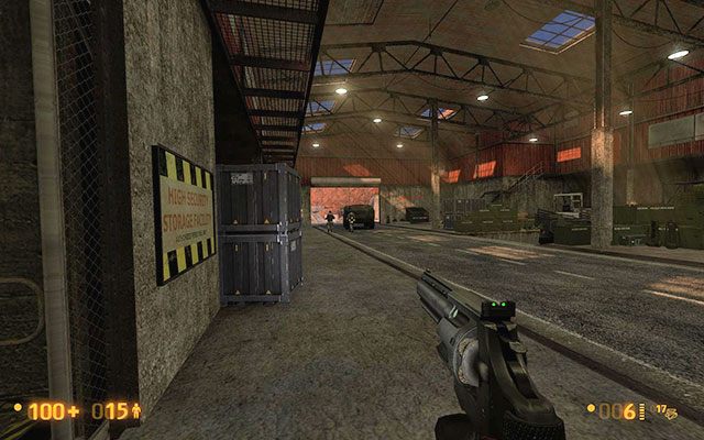 Winda zabierze Cię do niewielkiego hangaru - Weve Got Hostiles - Odrobina słońca | Weve Got Hostiles | Black Mesa - Black Mesa - poradnik do gry