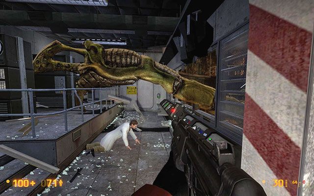 Rusz dalej po metalowej platformie aż natrafisz na wejście do silosu - Blast Pit - Zielono mi | Blast Pit | Black Mesa - Black Mesa - poradnik do gry