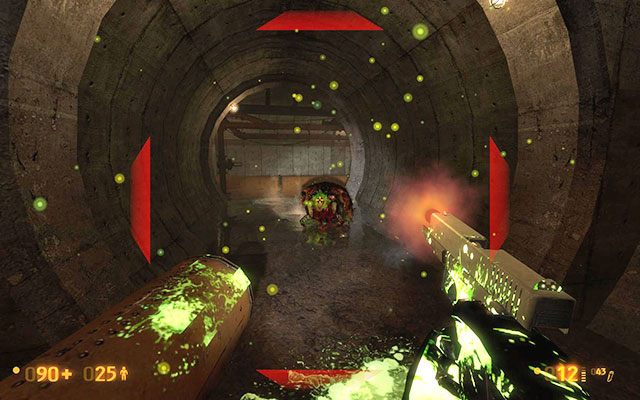 W jednym z szybów znajdziesz dość długą drabinę - rozpocznij wędrówkę na dół - Blast Pit - Walka z wiatrakami | Blast Pit | Black Mesa - Black Mesa - poradnik do gry