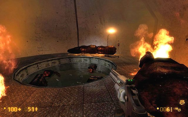 Wróć się do pomieszczenia, w którym jeszcze przed momentem przebywał obcy i zejdź na sam dół - Blast Pit - Wielkie grillowanie | Blast Pit | Black Mesa - Black Mesa - poradnik do gry