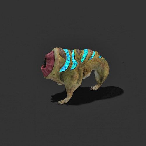 Mały, przypominający grubego psa stwór, z charakterystycznym dużym okiem zamiast pyska - Houndeye | Przeciwnicy | Black Mesa - Black Mesa - poradnik do gry