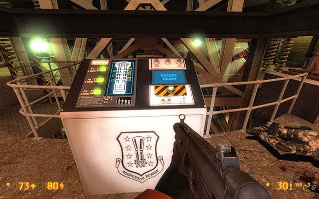 Na samej górze znajdziesz panel z przyciskiem - On a Rail - 3... 2... 1... Start! | On a Rail | Black Mesa - Black Mesa - poradnik do gry