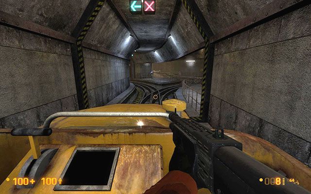 Po kilku sekundach spokojnej jazdy pociąg nagle przyspieszy, a Ty stracisz nad nim kontrolę - Apprehension - Podwodne polowanie | Apprehension | Black Mesa - Black Mesa - poradnik do gry