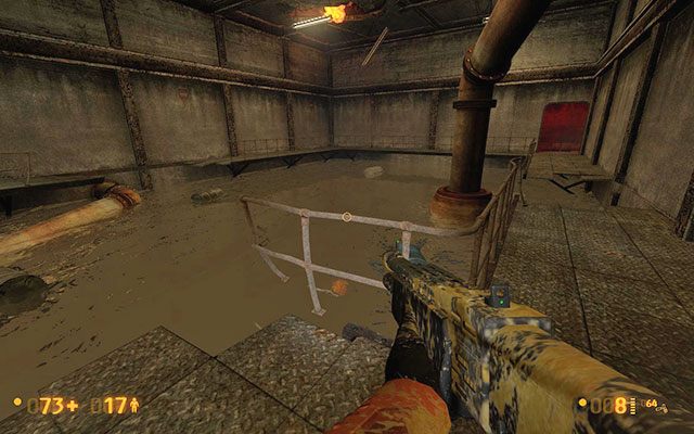 Weź rozbieg i przeskocz nad zniszczonym fragmentem metalowej platformy - Apprehension - W drodze na powierzchnię | Apprehension | Black Mesa - Black Mesa - poradnik do gry