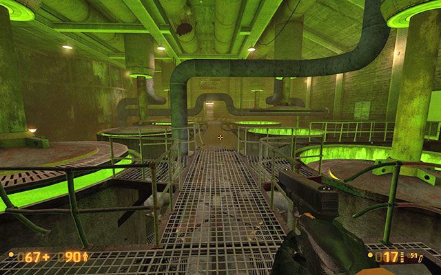 Zejdź po drabinie i udaj się długim korytarzem przed siebie - Residue Processing - Radioaktywnie | Residue Processing | Black Mesa - Black Mesa - poradnik do gry