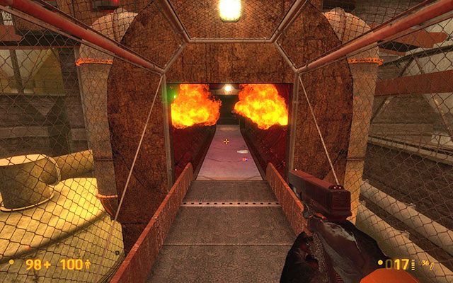 Przeskocz na drugą stronę i udaj się przed siebie, aż trafisz na kolejną taśmę - Residue Processing - Po taśmach | Residue Processing | Black Mesa - Black Mesa - poradnik do gry