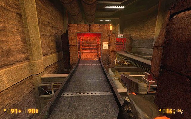 Przedostań się na drugą stronę sali, uważając by nie wpaść pod obracające się kruszarki - Residue Processing - Po taśmach | Residue Processing | Black Mesa - Black Mesa - poradnik do gry