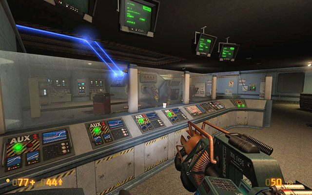 Skieruj się do pomieszczenia oznaczonego tabliczką Primary Laser - Questionable Ethics - Laserem na zewnątrz | Questionable Ethics | Black Mesa - Black Mesa - poradnik do gry