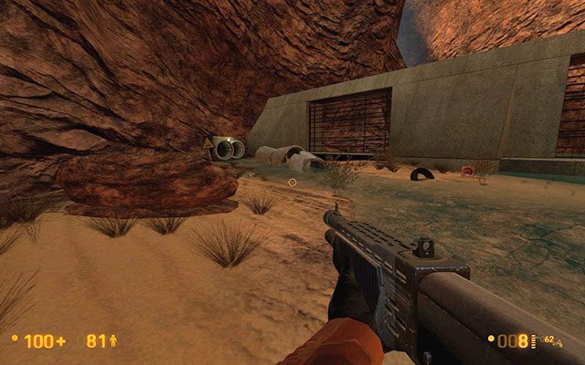 Idź przed siebie, powinieneś dotrzeć do dwóch kanałów oraz kilku Headcrabów, które będą pilnowały wejścia - Surface Tension - Na tamie | Surface Tension | Black Mesa - Black Mesa - poradnik do gry