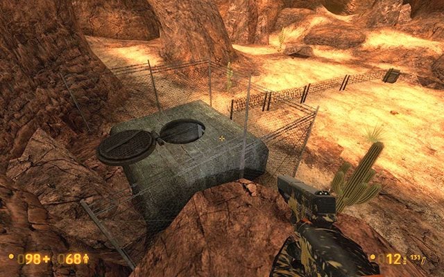 Twoim celem jest bunkier z otwartym na górze włazem - Surface Tension - Między minami | Surface Tension | Black Mesa - Black Mesa - poradnik do gry