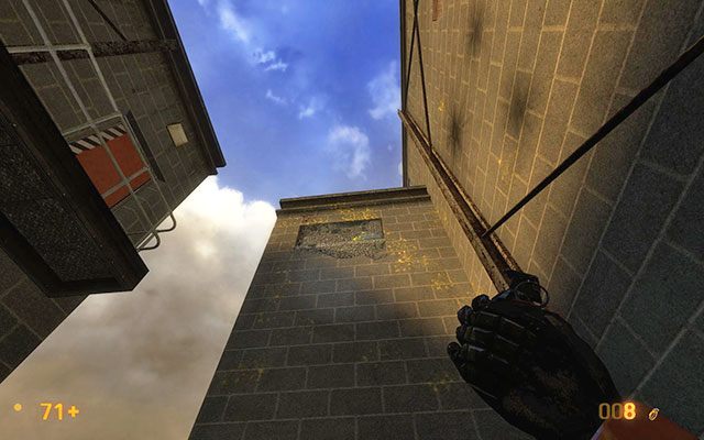 Pozbywszy się wrogiego pojazdu, skieruj się w dalszą drogę, okrążając od tyłu duży budynek - Surface Tension - Wsparcie artyleryjskie | Surface Tension | Black Mesa - Black Mesa - poradnik do gry