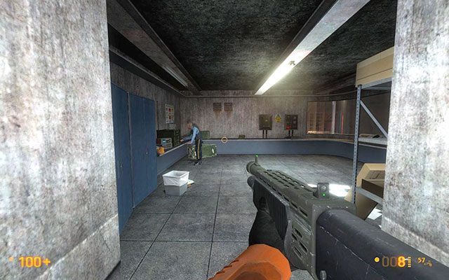 Trafisz do pomieszczenia ze strażnikiem, który chętnie przyłączy się do Twojej dalszej wędrówki - Forget About Freeman - W kanałach | Forget About Freeman | Black Mesa - Black Mesa - poradnik do gry