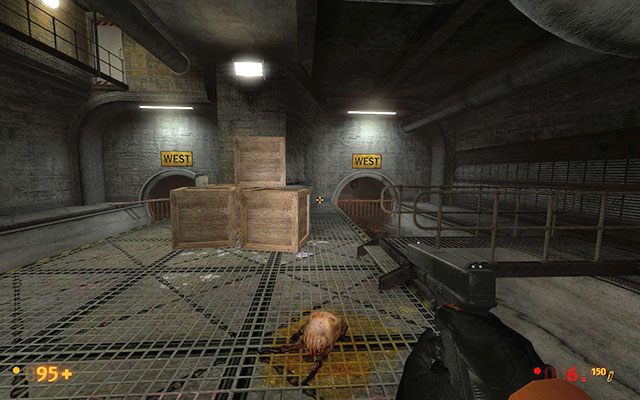 W nowoodkrytym pomieszczeniu znajdują się dwa równoległe kanały z wodą - Forget About Freeman - W kanałach | Forget About Freeman | Black Mesa - Black Mesa - poradnik do gry