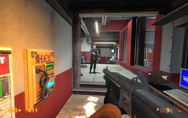 Po dotarciu do zniszczonej windy udaj się na górę jedyną możliwa drogą czyli drabiną - Lambda Core - Ochłodzenia czas | Lambda Core | Black Mesa - Black Mesa - poradnik do gry