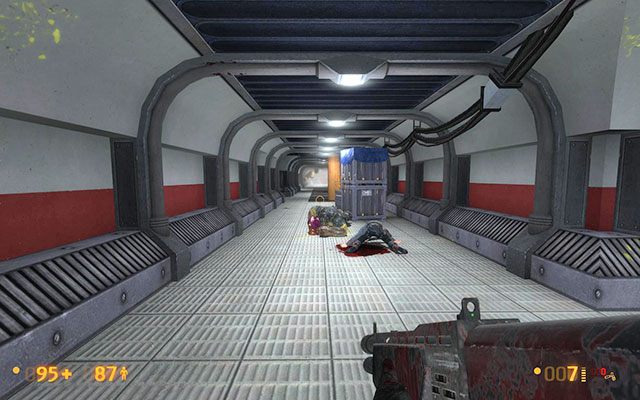 W następnym korytarzu zostaniesz zaatakowany przez Vortiguanty oraz Grunty - Lambda Core - Ochłodzenia czas | Lambda Core | Black Mesa - Black Mesa - poradnik do gry