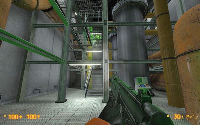 01 - Portal przeniesie Cię do pomieszczeni, w którym natkniesz się na Vortiguanta - Lambda Core - Teleportacja | Lambda Core | Black Mesa - Black Mesa - poradnik do gry