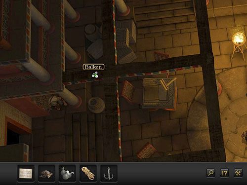 I tu właśnie przydadzą się owe belki, bohater wespnie się na nie i w ten sposób będzie mógł poruszać się nad głowami strażników - Dostań się do magazynu z papirusami | Prolog - Aleksandria, Egipt - Secret Files 3: The Archimedes Code - poradnik do gry