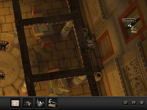 Tu właśnie przyda się lniany sztandar, którym owiń hak - Dostań się do magazynu z papirusami | Prolog - Aleksandria, Egipt - Secret Files 3: The Archimedes Code - poradnik do gry