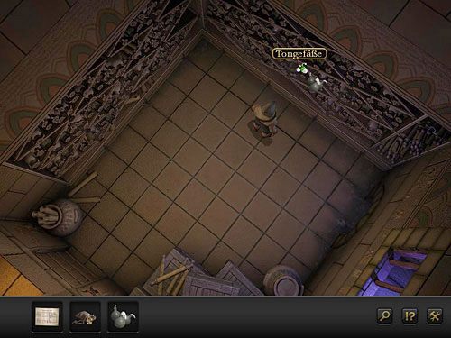 Znalazłszy się w magazynie, użyj posiadanych bomb zapalających na leżących na półkach glinianych naczyniach, w których przechowywane są zwoje, a bohater wykona swoje zlecenie (można też po prostu kliknąć na owych naczyniach) - Dostań się do magazynu z papirusami | Prolog - Aleksandria, Egipt - Secret Files 3: The Archimedes Code - poradnik do gry