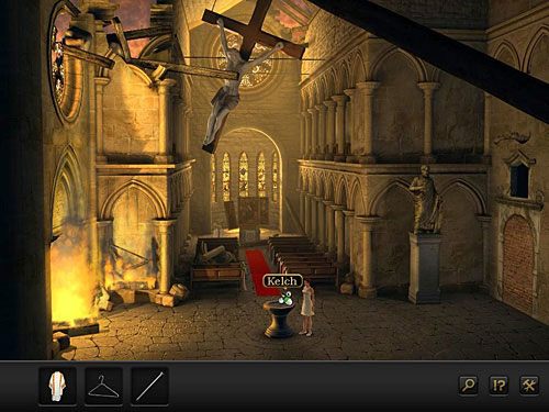 Tu przyda się chrzcielnica, a konkretnie znajdująca się w niej woda - Wdrap się na statuę | Rozdział 1 - Berlin, Niemcy | Secret Files 3 - Secret Files 3: The Archimedes Code - poradnik do gry