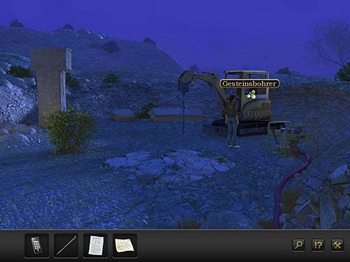 Teraz trzeba wywiercić dziurę w podłożu, by Emre mógł podać Ninie klucz do windy, od której jest odcięty - Odnajdź Emre | Rozdział 2 - Göbekli Tepe, Turcja | Secret Files 3 - Secret Files 3: The Archimedes Code - poradnik do gry