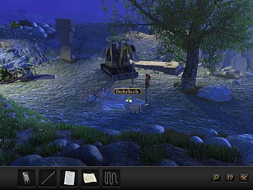 Wróć do sektora E i opuść łańcuch przez wywierconą w podłożu dziurę - Dostań się pod ziemię | Rozdział 2 - Göbekli Tepe, Turcja | Secret Files 3 - Secret Files 3: The Archimedes Code - poradnik do gry