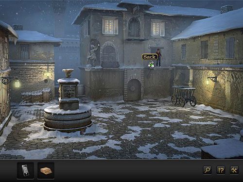 Ze stojącego z jego lewej strony worka weź garść soli - Zdobądź miecz; Dostań się na komisariat | Rozdział 3 - Florencja, Italia - Secret Files 3: The Archimedes Code - poradnik do gry