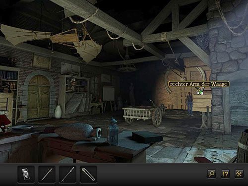 Jako że lewe ramię wagi nadal kryje się w ciemnościach, zbadaj prawe - przekonasz się, że jest zablokowane - Zdobądź cylinder | Rozdział 3 - Florencja, Italia | Secret Files 3 - Secret Files 3: The Archimedes Code - poradnik do gry