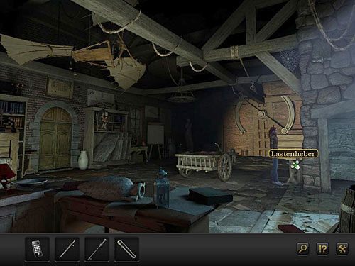 Teraz weź coś w rodzaju drewnianego podnośnika, stojącego przy ścianie po prawej - Zdobądź cylinder | Rozdział 3 - Florencja, Italia | Secret Files 3 - Secret Files 3: The Archimedes Code - poradnik do gry