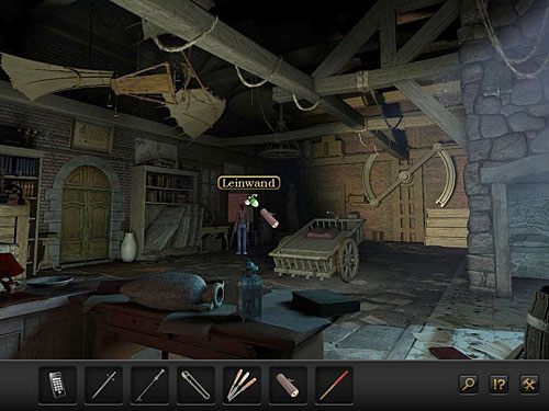 Porównaj zakodowaną wiadomość z dziennika Leonarda ze znakami odciśniętymi na płótnie - Odszyfruj notatkę | Rozdział 3 - Florencja, Italia | Secret Files 3 - Secret Files 3: The Archimedes Code - poradnik do gry