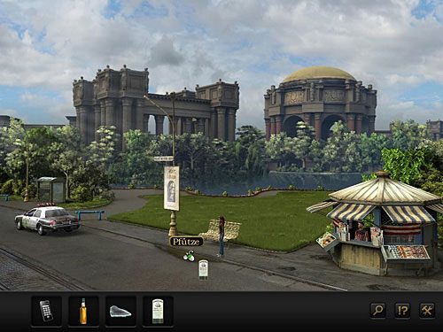 Zamocz ją w kałuży i przyklej do butelki z herbatą - Pozbądź się policjanta | Rozdział 4 - San Francisco, USA | Secret Files 3 - Secret Files 3: The Archimedes Code - poradnik do gry