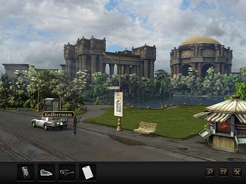 Na szczęście policjanta nie ma nadal, skorzystaj z tego i otwórz bagażnik samochodu - Przywróć zasilanie | Rozdział 4 - San Francisco, USA | Secret Files 3 - Secret Files 3: The Archimedes Code - poradnik do gry