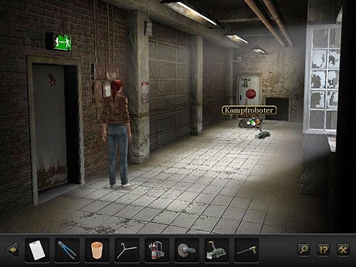 Kiedy już się zdecydujesz, w co wyposażyć swojego robota, opuść pomieszczenie i zaatakuj nim Murphyego - Pokonaj robota | Rozdział 5 - Alcatraz, USA | Secret Files 3 - Secret Files 3: The Archimedes Code - poradnik do gry