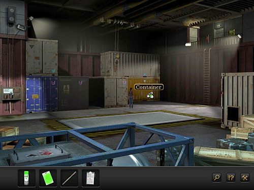 Zapoznawszy się z owymi wytycznymi (PPM), Nina już wie, że powinna zainteresować się kontenerem po prawej, oznaczonym białym symbolem (Rotterdam), gdyż to o nim właśnie wspominali porywacze - Dostań się do kontenera z białym oznaczeniem | Rozdział 6 - Lotniskowiec, Hiszpania - Secret Files 3: The Archimedes Code - poradnik do gry