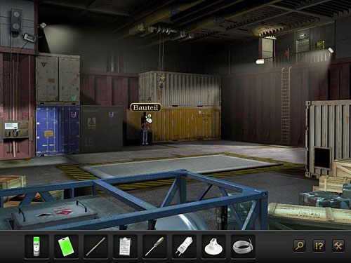 Po otwarciu drzwi przyjrzyj się elementowi maszyny, o którym wspominali porywacze - Odkryj lokalizację kwatery głównej | Rozdział 6 - Lotniskowiec, Hiszpania - Secret Files 3: The Archimedes Code - poradnik do gry