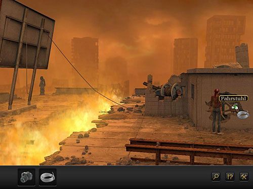 Zaczep go o wielkie koło windy, widoczne w dziurze po prawej - Dotrzyj do Strażnika | Rozdział 7 - CERN, Szwajcaria | Secret Files 3 - Secret Files 3: The Archimedes Code - poradnik do gry