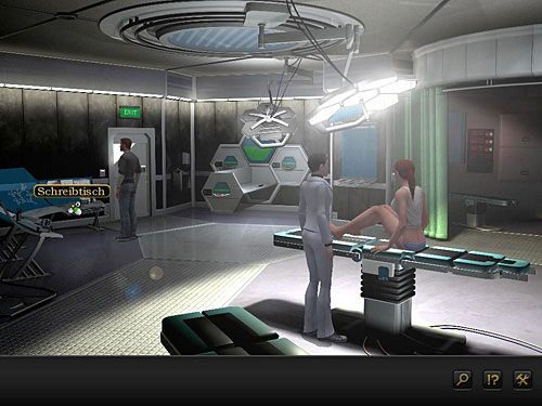 Przejdź do stolika po lewej i weź z niego potrzebne Ninie przybory: ołówek i kartkę papieru - Ustal miejsce wskazane przez Strażnika | Rozdział 7 - CERN, Szwajcaria - Secret Files 3: The Archimedes Code - poradnik do gry