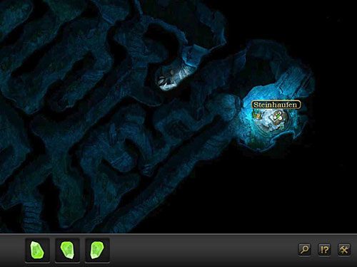 Ostatni kryształ ukryty jest w prawym dolnym rogu tej lokacji i z centrum trzeba płynąć do niego w prawo, nieco w górę, a potem w dół (szczegółowa trasa zaznaczona żółtą linią powyżej) - Dotrzyj do bazy Strażników | Rozdział 8 - Santoryn, Grecja | Secret Files 3 - Secret Files 3: The Archimedes Code - poradnik do gry