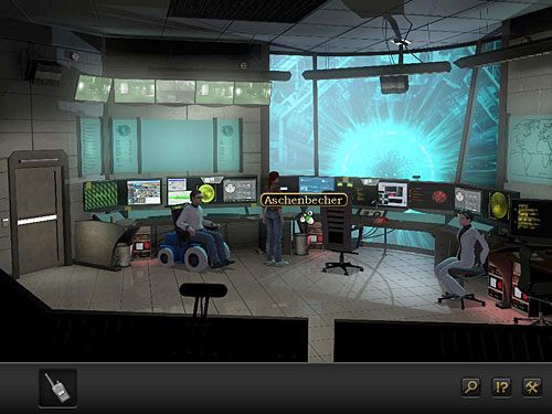 By móc ją zobaczyć, wróć na moment do pomieszczenia kontrolnego (drzwi po lewej) i z popielniczki stojącej na blacie pomiędzy szufladami a pustym fotelem weź cygaro pozostawione tam przez van Rijna - Unieszkodliw barierę laserową | Rozdział 9 - CERN, Szwajcaria | Secret Files 3 - Secret Files 3: The Archimedes Code - poradnik do gry