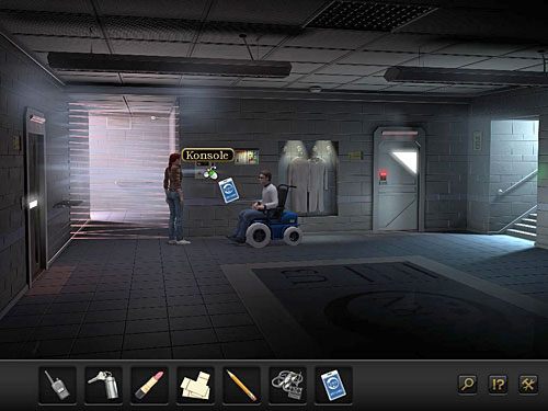 W międzyczasie Ninie udało się zdobyć kartę dostępu, użyj jej zatem na konsoli przy barierze laserowej (na prawo od niej), by ją dezaktywować - Wyeliminuj wartowników; Powstrzymaj najemników | Rozdział 9 - CERN, Szwajcaria - Secret Files 3: The Archimedes Code - poradnik do gry