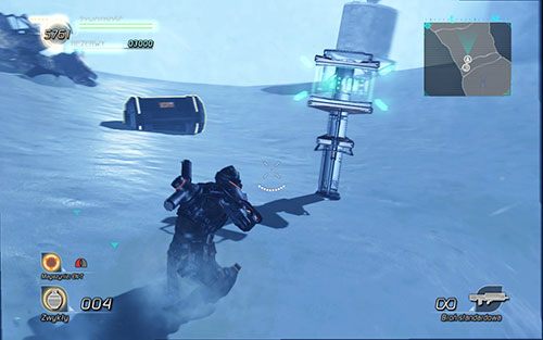 Wykorzystaj energię termalną aby aktywować skrzynię - tylko w ten sposób jesteś w stanie je otworzyć, jeśli poziom Twojej energii termalnej wyniesie zero, będziesz musiał obejść się smakiem - Poradnik do gry Lost Planet 2 - Prolog - Lost Planet 2 - poradnik do gry