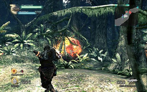 Kawałek dalej natkniesz się na kilka gniazd - postaraj się je zniszczyć nim wyklują się potwory - Rozdział 1 - Sektor 1 | Epizod 1 | Lost Planet 2 - Lost Planet 2 - poradnik do gry