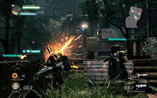 Staraj się nie szarżować od razu do przodu - musisz uważać na wieżyczkę, która potrafi wyrządzić wiele niedobrego Tobie i Twoim kompanom - Rozdział 3 - Sektor 1 | Epizod 1 | Lost Planet 2 - Lost Planet 2 - poradnik do gry