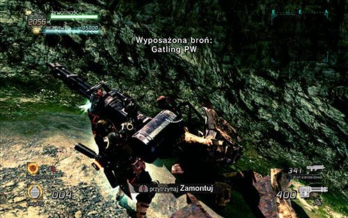 Sektor rozpoczynasz w wąwozie - idź przed siebie, zbierając ze zniszczonych mechów broń PW - Rozdział 3 - Sektor 3 - BOSS | Epizod 1 | Lost Planet 2 - Lost Planet 2 - poradnik do gry