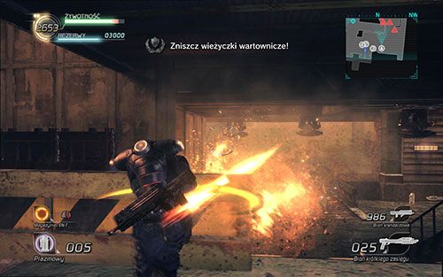 Idź dalej, aż natrafisz na dwie wieżyczki wartownicze - Rozdział 2 - Sektor 1 | Epizod 2 | Lost Planet 2 - Lost Planet 2 - poradnik do gry