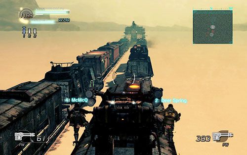 Tuż przed drugim terminalem - który niestety znajduje się po drugiej stronie, zwróć uwagę na wieżyczkę strzelniczą przed sobą - Rozdział 3 - Sektor 2 | Epizod 3 | Lost Planet 2 - Lost Planet 2 - poradnik do gry