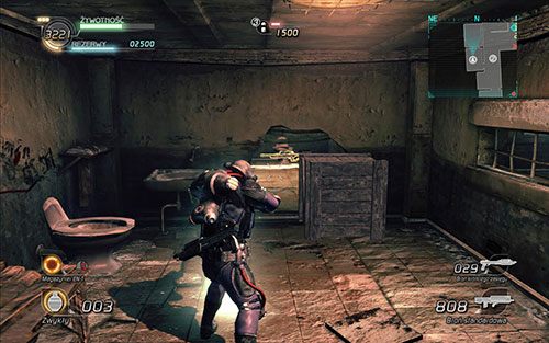 Idąc zaś dookoła, w jednym z pomieszczeń znajdziesz dziurę w ścianie, pozwalającą przejść do sąsiedniej celi, gdzie wewnątrz znajduje się karabin snajperski - Rozdział 1 - Sektor 1 | Epizod 4 | Lost Planet 2 - Lost Planet 2 - poradnik do gry